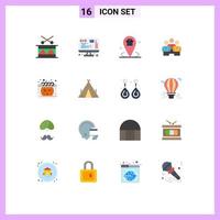 Universal Icon Symbols Group of 16 Modern Flat Colors of protection group business business placeholder Editable Pack of Creative Vector Design Elements