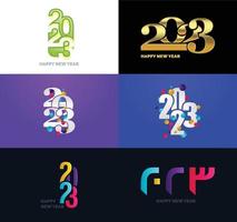 Big Set of 2023 Happy New Year logo text design 2023 number design template vector