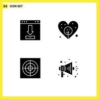 Pictogram Set of Simple Solid Glyphs of arrows extractor interface day announce Editable Vector Design Elements