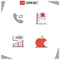 4 iconos creativos signos y símbolos modernos de respuesta signo de bandera moderna visión elementos de diseño vectorial editables vector
