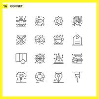 16 Creative Icons Modern Signs and Symbols of regulatory no setting route direction Editable Vector Design Elements