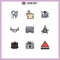 9 Creative Icons Modern Signs and Symbols of towels vehicles fashion transportation drone Editable Vector Design Elements