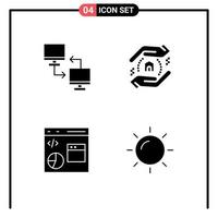 User Interface Solid Glyph Pack of modern Signs and Symbols of computer data sharing real estate development Editable Vector Design Elements