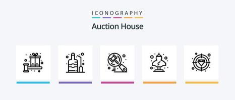 Auction Line 5 Icon Pack Including map pin. map. target. location. money. Creative Icons Design vector