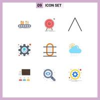 9 Creative Icons Modern Signs and Symbols of game process success gear up Editable Vector Design Elements