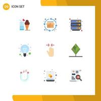 Universal Icon Symbols Group of 9 Modern Flat Colors of hand light product cycle ideas education Editable Vector Design Elements