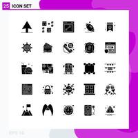 25 Creative Icons Modern Signs and Symbols of tag favorite website bookmark sport Editable Vector Design Elements