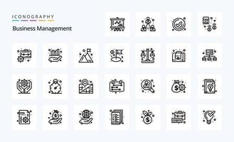 25 Business Management Line icon pack vector