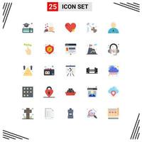 Set of 25 Modern UI Icons Symbols Signs for violin equipment wedding guitar like Editable Vector Design Elements