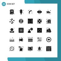 Stock Vector Icon Pack of 25 Line Signs and Symbols for man exercise refresh sport lock Editable Vector Design Elements