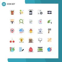 Stock Vector Icon Pack of 25 Line Signs and Symbols for birthday file air development vehicles Editable Vector Design Elements