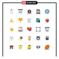 conjunto de 25 iconos modernos de la interfaz de usuario signos de símbolos para elementos de diseño vectorial editables de tarjetas sin dispositivos móviles de monedas vector