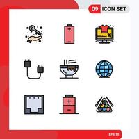 9 Creative Icons Modern Signs and Symbols of hardware devices energy cord sale Editable Vector Design Elements