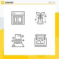 Universal Icon Symbols Group of 4 Modern Filledline Flat Colors of design hat web nature thanksgiving Editable Vector Design Elements