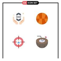 4 Universal Flat Icons Set for Web and Mobile Applications pray marketing islam web recruitment Editable Vector Design Elements