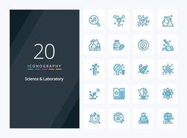 20 Science Blue Color icon for presentation vector