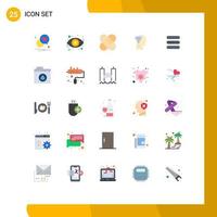 Universal Icon Symbols Group of 25 Modern Flat Colors of cloud task patch list diamond Editable Vector Design Elements