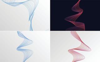 Collection of geometric minimal lines pattern set vector