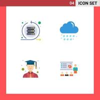 4 Universal Flat Icons Set for Web and Mobile Applications agile avatar sprint drop male Editable Vector Design Elements