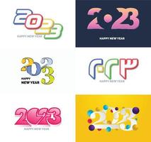 Big Set of 2023 Happy New Year logo text design 2023 number design template vector