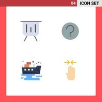 Pack of 4 Modern Flat Icons Signs and Symbols for Web Print Media such as business leaked performance help pollution Editable Vector Design Elements