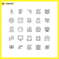 25 Creative Icons Modern Signs and Symbols of earth management gesture content tasks Editable Vector Design Elements