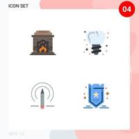 Flat Icon Pack of 4 Universal Symbols of chimney tools implanting learining optimization Editable Vector Design Elements