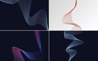 Use these geometric wave pattern backgrounds to add a contemporary feel to your projects vector