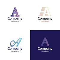 Letter A Big Logo Pack Design Creative Modern logos design for your business vector