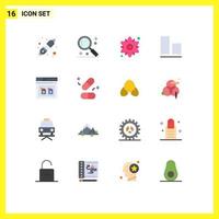 16 Creative Icons Modern Signs and Symbols of document archive chamomile vertical align Editable Pack of Creative Vector Design Elements