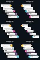 plantilla de diapositiva de presentación con infografías vectoriales y diagramas de ciclo vector