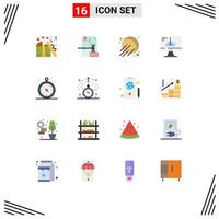 Modern Set of 16 Flat Colors Pictograph of compass install file driver cloud Editable Pack of Creative Vector Design Elements