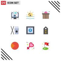 Modern Set of 9 Flat Colors and symbols such as upload box box food box Editable Vector Design Elements