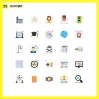 Set of 25 Modern UI Icons Symbols Signs for memory ice cream healthy ice student Editable Vector Design Elements