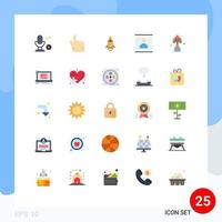 25 User Interface Flat Color Pack of modern Signs and Symbols of living picture launching photo image Editable Vector Design Elements