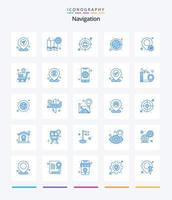 Creative Navigation 25 Blue icon pack  Such As location. navigation. navigation. direction. target vector