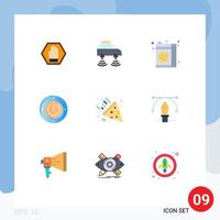 9 Universal Flat Color Signs Symbols of computing energy smart electricity juice Editable Vector Design Elements