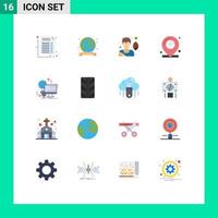 16 Creative Icons Modern Signs and Symbols of monitoring access soccer player wifi internet of things Editable Pack of Creative Vector Design Elements