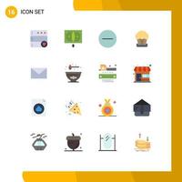 16 Creative Icons Modern Signs and Symbols of bowl mail delete email food Editable Pack of Creative Vector Design Elements