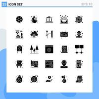 25 iconos creativos signos y símbolos modernos de comunicación de letras banco flecha ley elementos de diseño vectorial editables vector