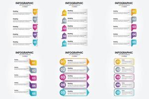 este conjunto de ilustraciones vectoriales es perfecto para crear infografías para publicidad. folletos volantes y revistas. vector