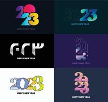 Big Set of 2023 Happy New Year logo text design 2023 number design template vector