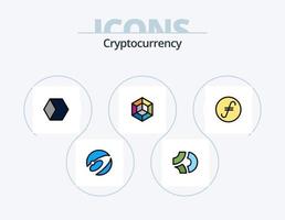 Cryptocurrency Line Filled Icon Pack 5 Icon Design. crypto . asch . crypto . crypto vector