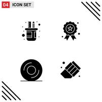 Group of Solid Glyphs Signs and Symbols for holder dvd scale independence day back to school Editable Vector Design Elements