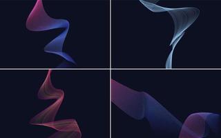 Collection of geometric minimal lines pattern set vector