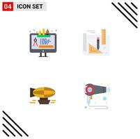 4 Thematic Vector Flat Icons and Editable Symbols of design ballon edit tool line filled Editable Vector Design Elements