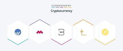 paquete de iconos planos de criptomoneda 25 que incluye criptografía. moneda justa. moneda. moneda criptográfica. moneda vector