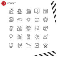 25 Creative Icons Modern Signs and Symbols of warning alert diagram valentine robot Editable Vector Design Elements