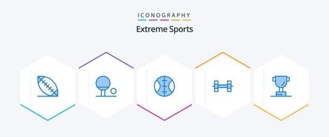 Sport 25 Blue icon pack including . weightlifting. vector