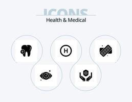 paquete de iconos de glifos médicos y de salud 5 diseño de iconos. . medicamento. médico. médico. firmar vector